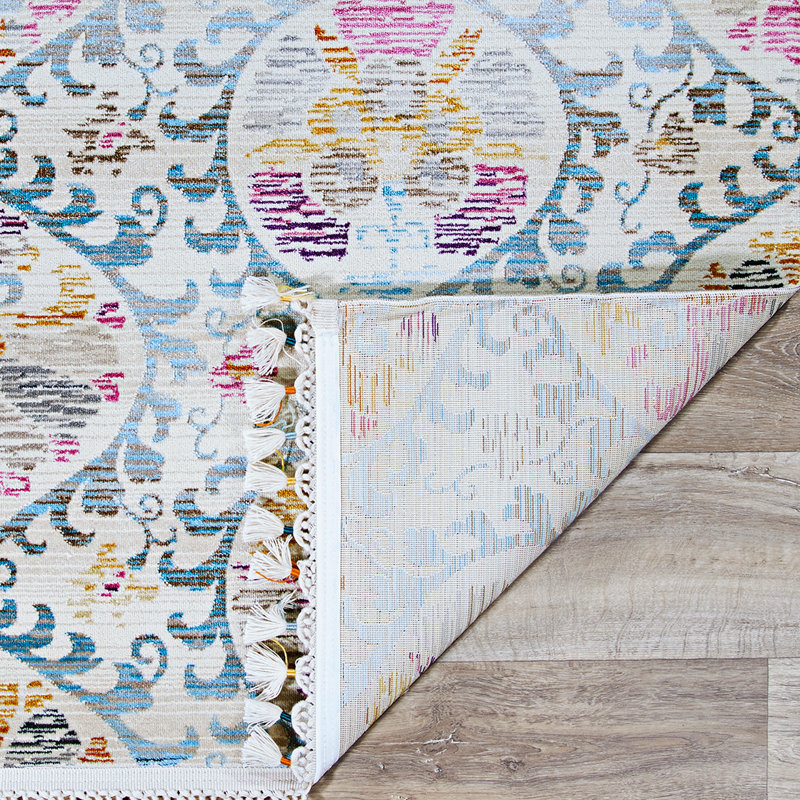 Tapis bleu Marlana, Rectangle 5 pi 3 po x 7 pi 10 po