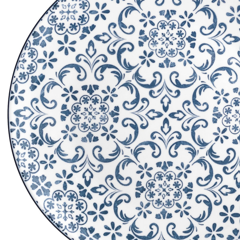 10 assiettes plates bleues Strawberry Street