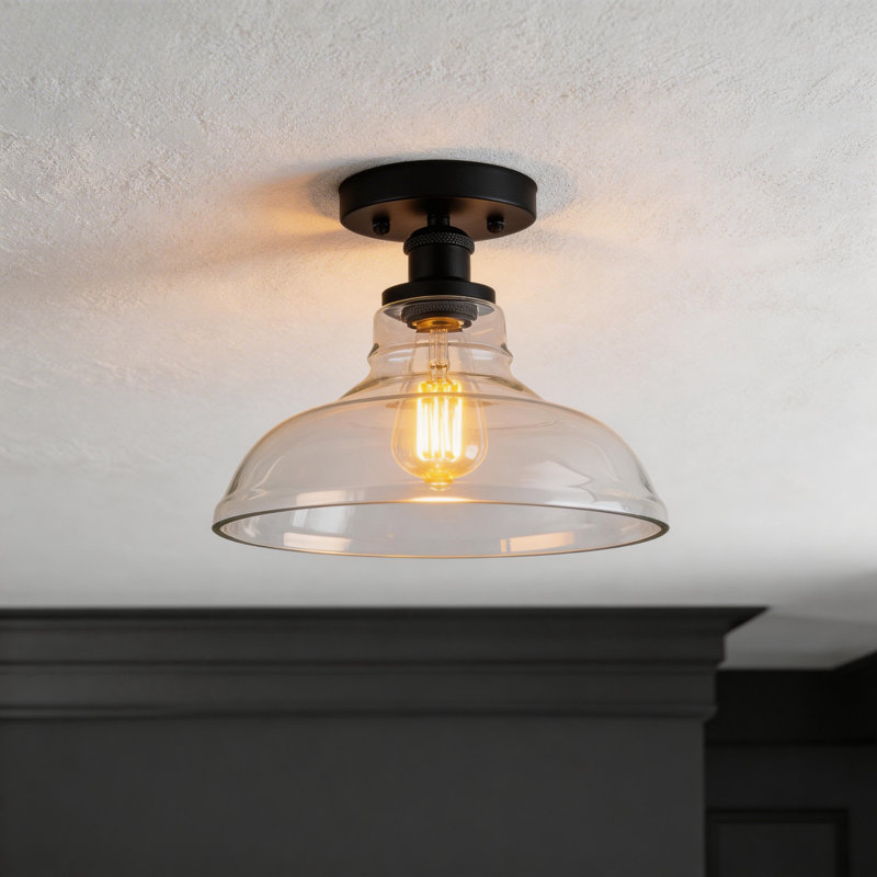 1-Light Semi-Flush Mount for Dining Room Hallway