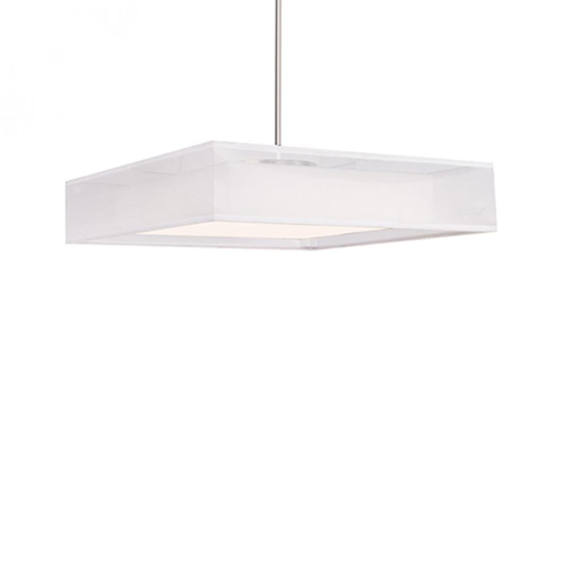 Covina 1 - Light LED Unique/Statement Pendant, 56.88" H x 19.625" W x 19.625" D, White
