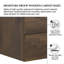 Meuble-lavabo mural en mélamine de bois de rose de 91 cm (36 po), résistant à l'usure, aux égratignures et à la porosité, surface facile à nettoyer, préassemblé.-2030119479