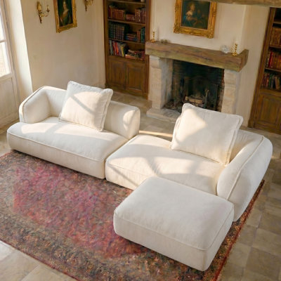Canapé en polyester 121,26 po Modern