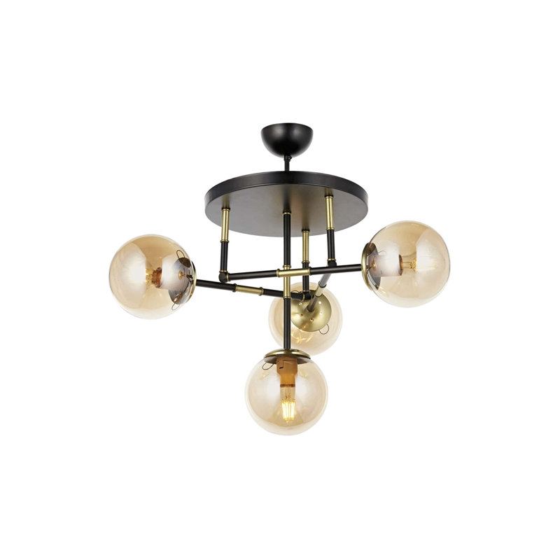 Lustre spoutnik à 4 lumières