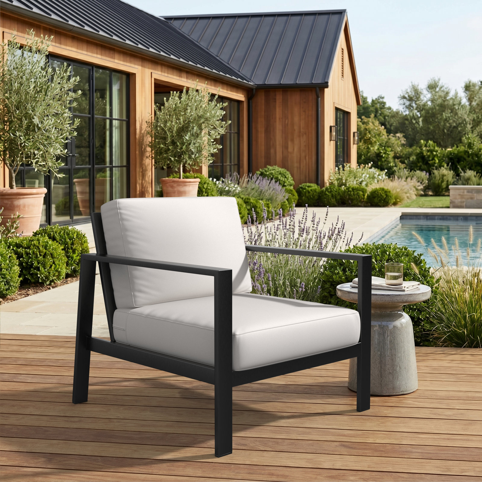 Lani 29" Sunbrella® Seat and Back Cushion, Canvas Natural Sunbrella® Canvas