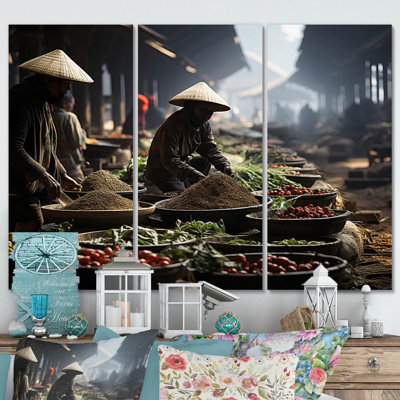 " Farmers In Vietnamese Farmers Market I " 3 - Pieces