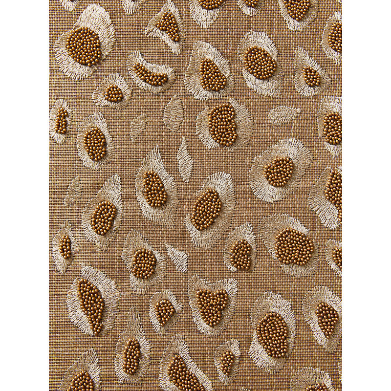 Soiree Grass Cloth Metallic Wallpaper Roll, Desert