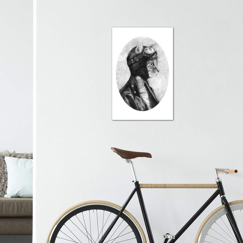 Brave par Mike Koubou - impression d'art graphique, Toile tendue, H 60 po x l 40po x P 1,5 po