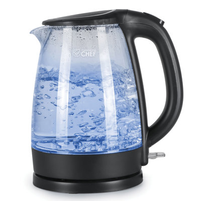 COMMERCIAL CHEF 1.7L Cordless Glass Kettle