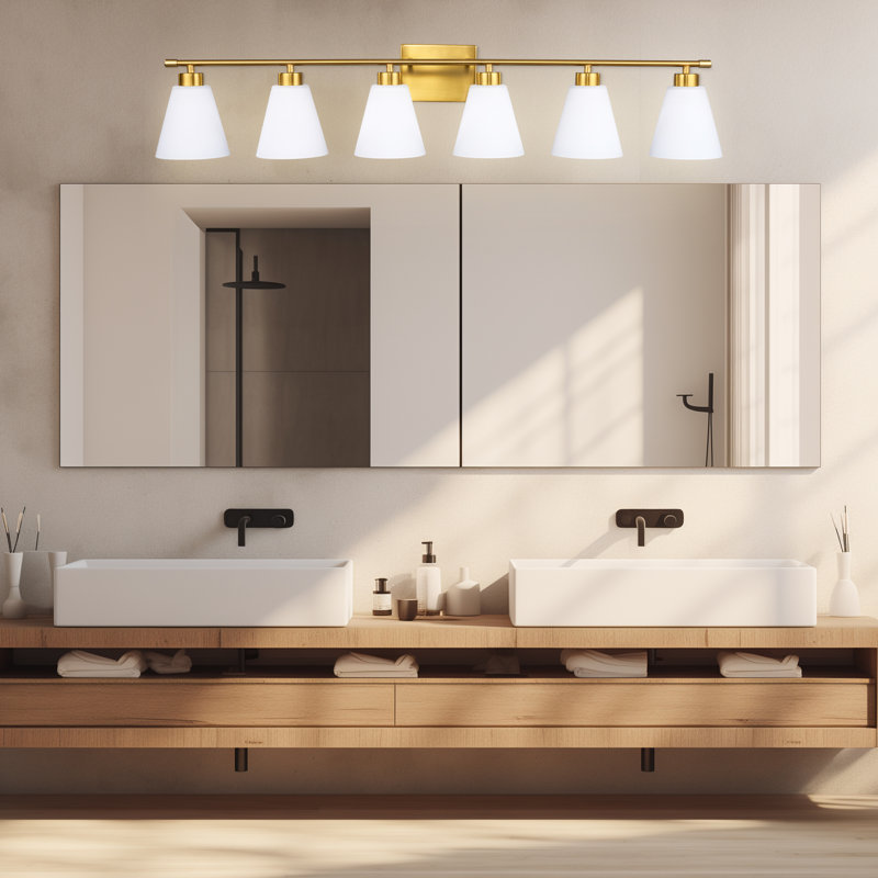 45 Inch 6-light Gold Vanity Wall Light