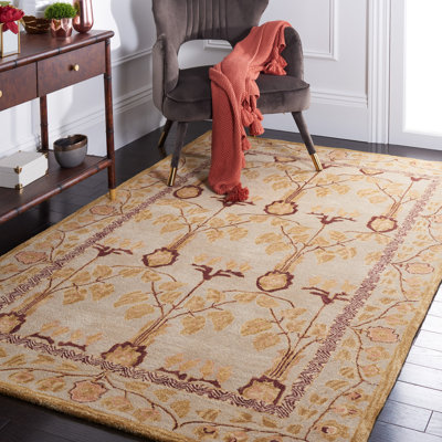 Tapis floral en laine touffeté à la main Tingley