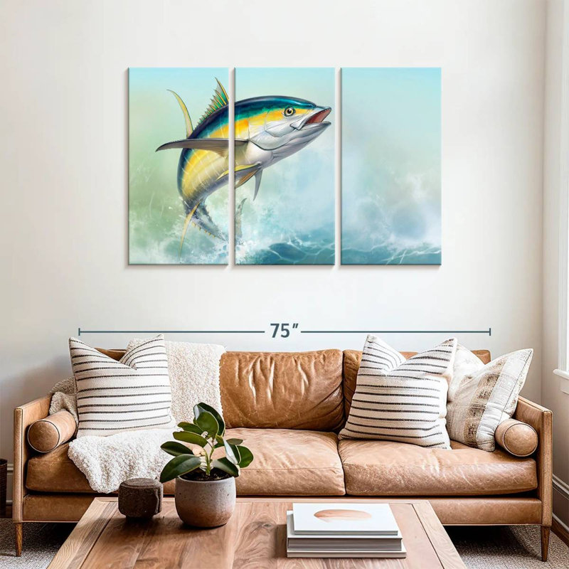 Brampt Tuna And Waves, 36" H x 57" W