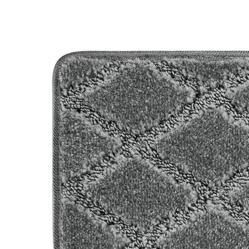 Rease Non-Slip Stair Tread, Gray Diamond Trellis