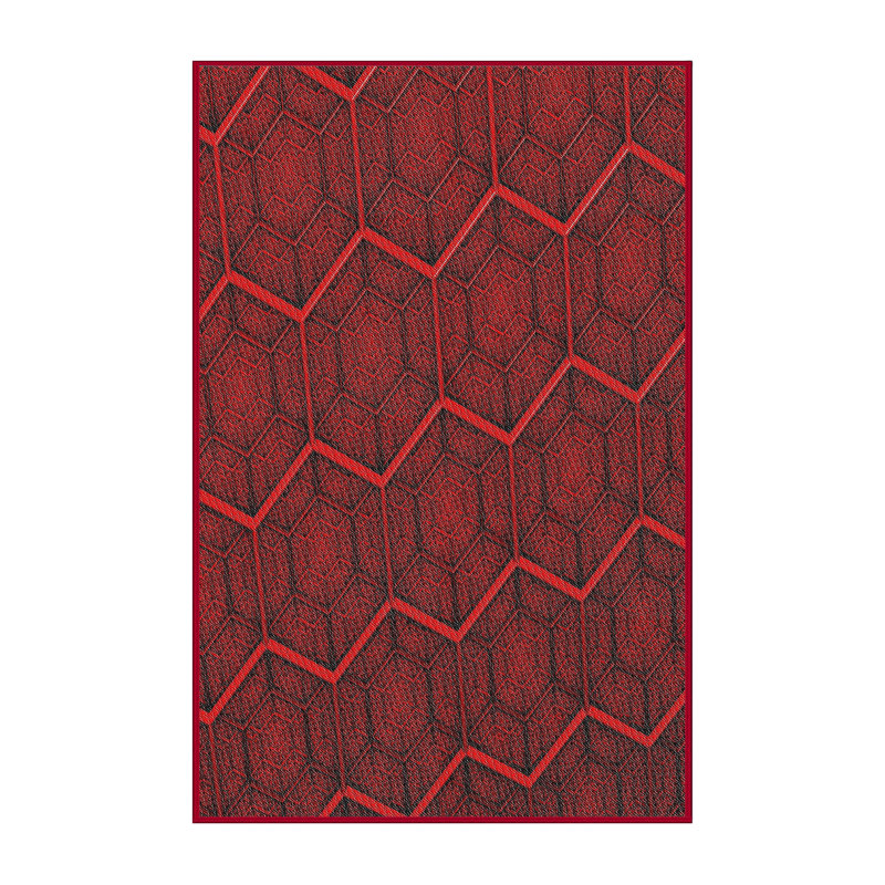 Geometric Indoor Rug, Rectangle 5' x 7'