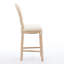 2 chaises de bar en bois massif, distinction champêtre français. Siège rembourré. Structure, tapis de pied réglable. Beige, 15,01 po Largeur. Tabourets 2 pièces distinctifs et durables, bois. Siège rembourré pour plus de confort.