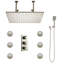 Ensemble de pomme de douche à jet de pluie avec jets pour le corps et douche à main FontanaShowers Sofia-289833990-289833992