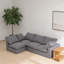 Chenille Fabric Upholstered Sofa, Oversized Comfy Cloud 3-Seater Sofa Couch, Double Plush Cushion For Living Room