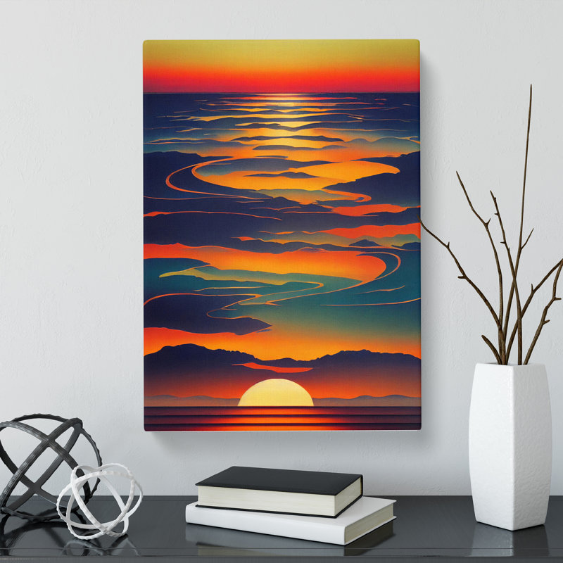 Gersemi Sunset Abstract - Wrapped Canvas, 50cm H x 35cm W