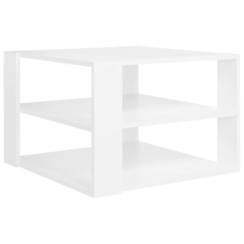 Manufactured Wood Frame Single Coffee Table with Storage, Beige