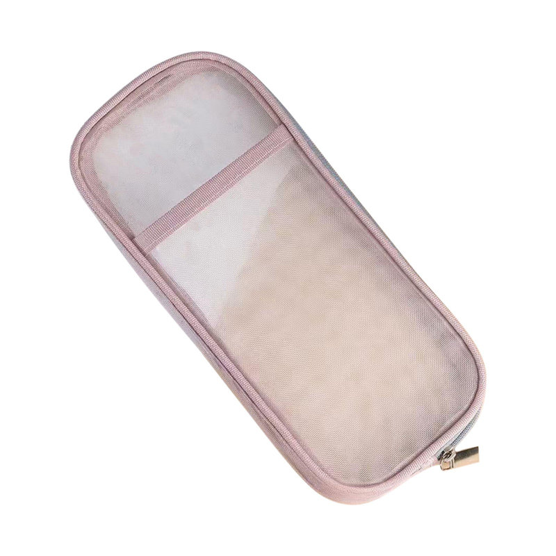 Étui à crayons Étui à crayons translucide givré pour étudiants Étui à crayons en plastique, Pink