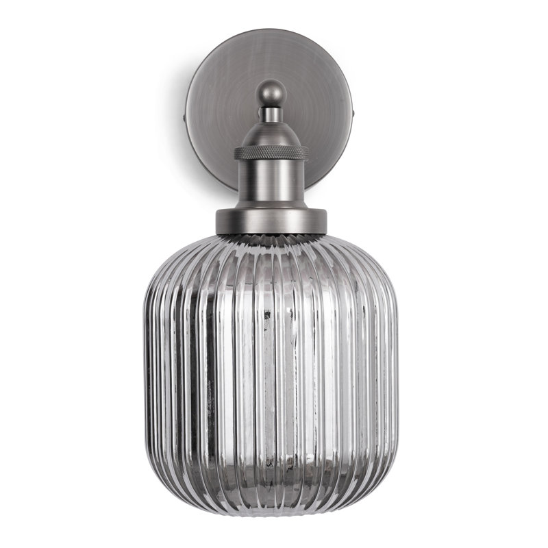 Steel Armed Sconce, Pewter