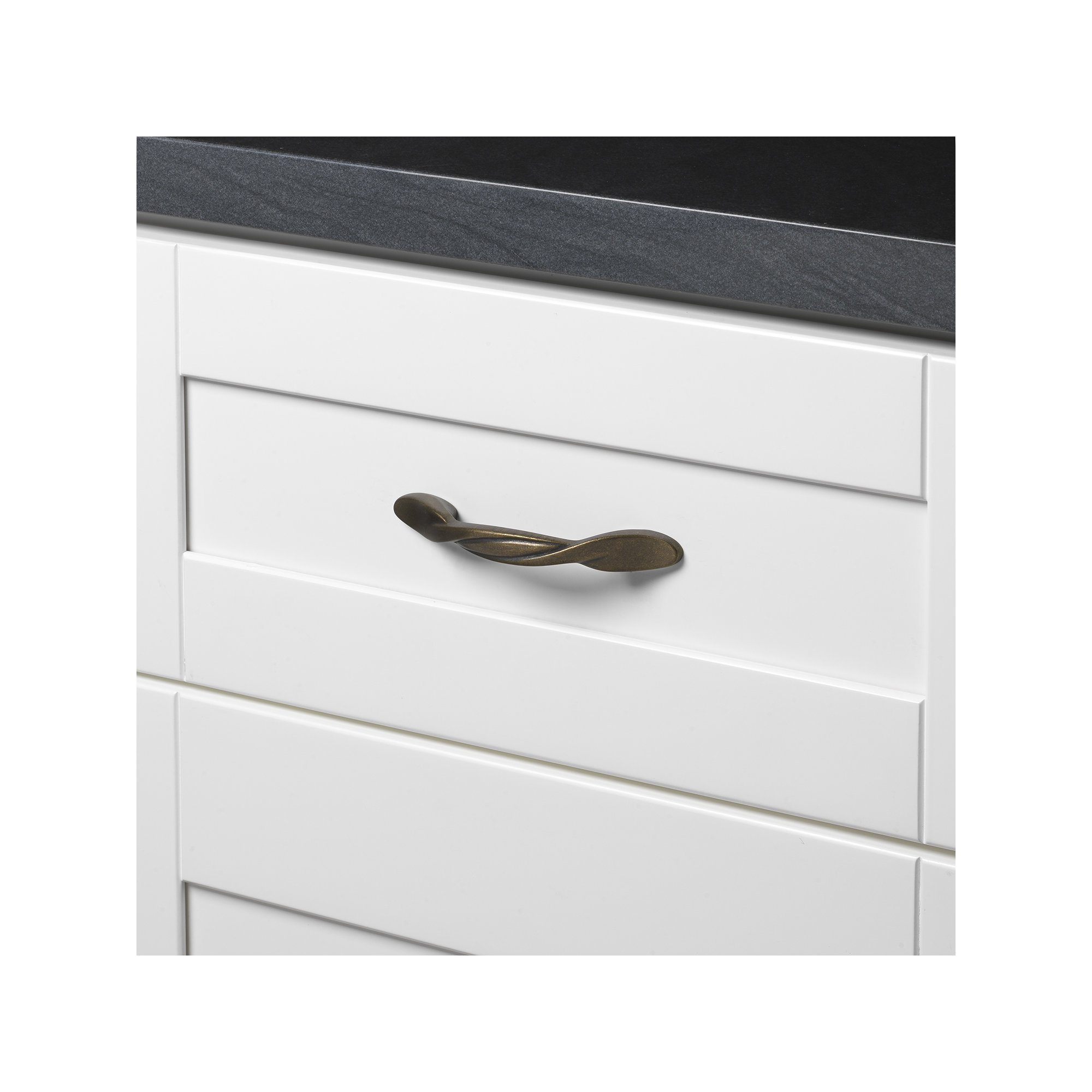 GlideRite Hardware Classic Twisted Pull, Antique Brass