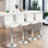 Swivel Upholstered Adjustable Height Counter Stool with Metal Frame