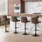 Hruby Swivel Upholstered Adjustable Height Counter Stool with Metal Frame-263556706