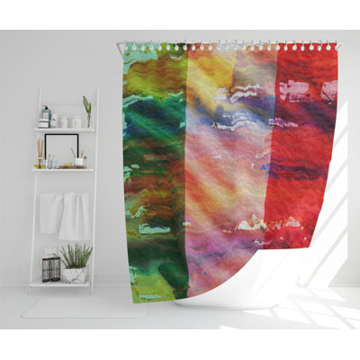 Italy Flag Designer Shower Curtain