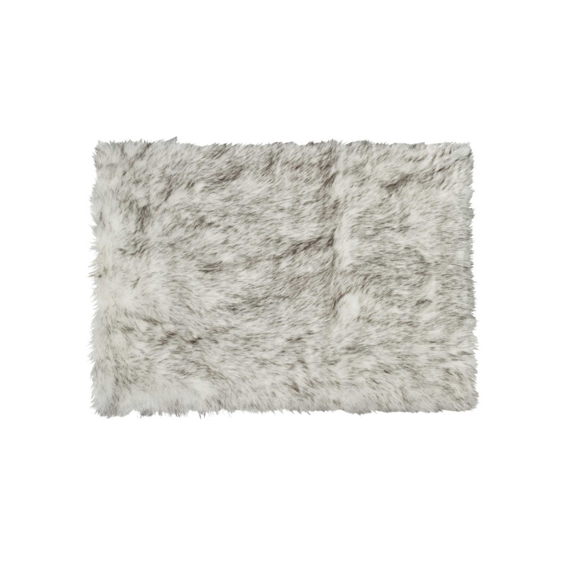 Tapis gris en similifourrure France, Rectangle 2 pi x 3 pi