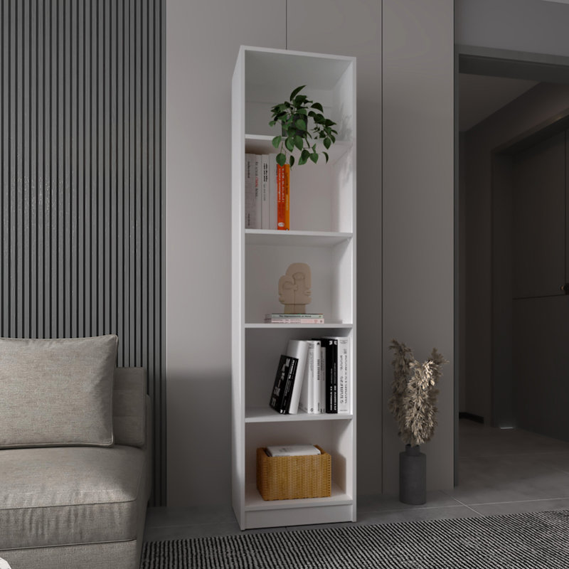 Bibliothèque à 5 tablettes, blanc