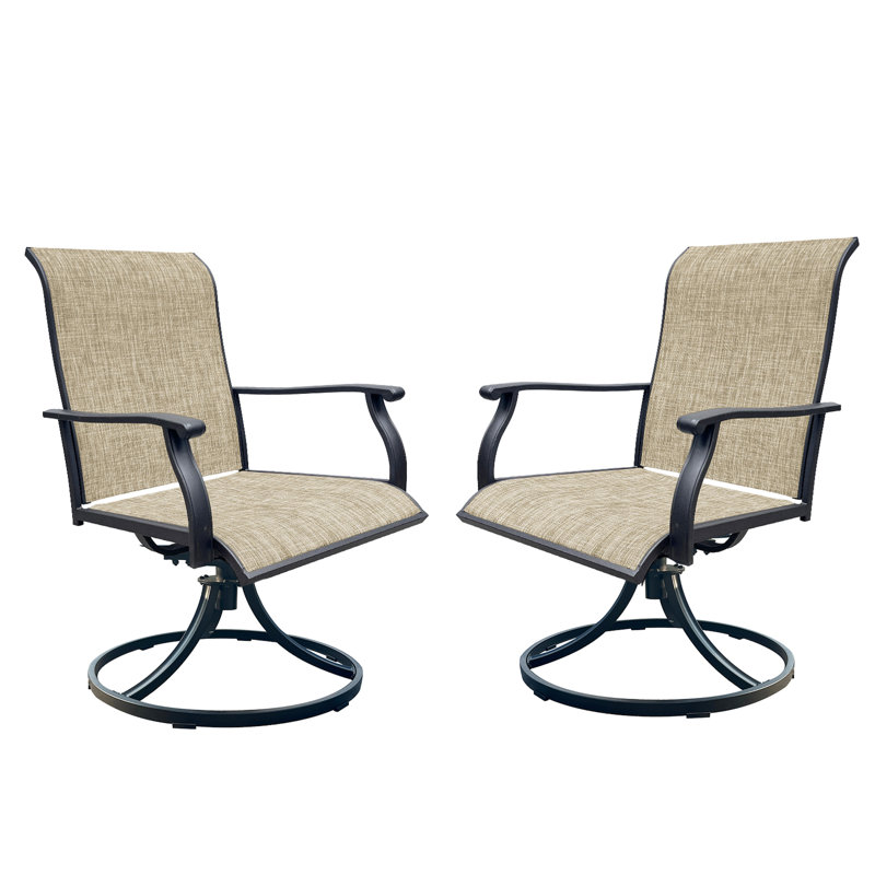 Chaises d'extérieur 360 ° à 2 rotations sur 360 °, structure parfaite pour le jardin, porche avant, toile pivotante pour la cour arrière 2, terrasse idéale, pelouse