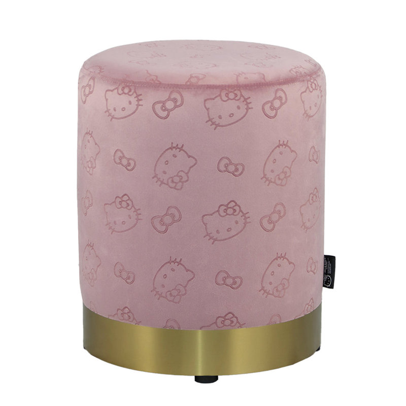 Repose-pieds Hello Kitty, Velours rose