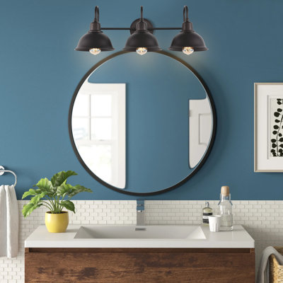  Palombo Farmhouse Industrial Iron LED Vanity