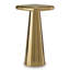Table d'appoint Dylan avec piédestal sculptural, aluminium coulé doré 24 po