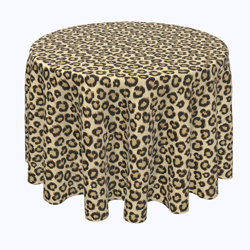 Apaui Leopard Fur Tablecloth, 120" x 120"