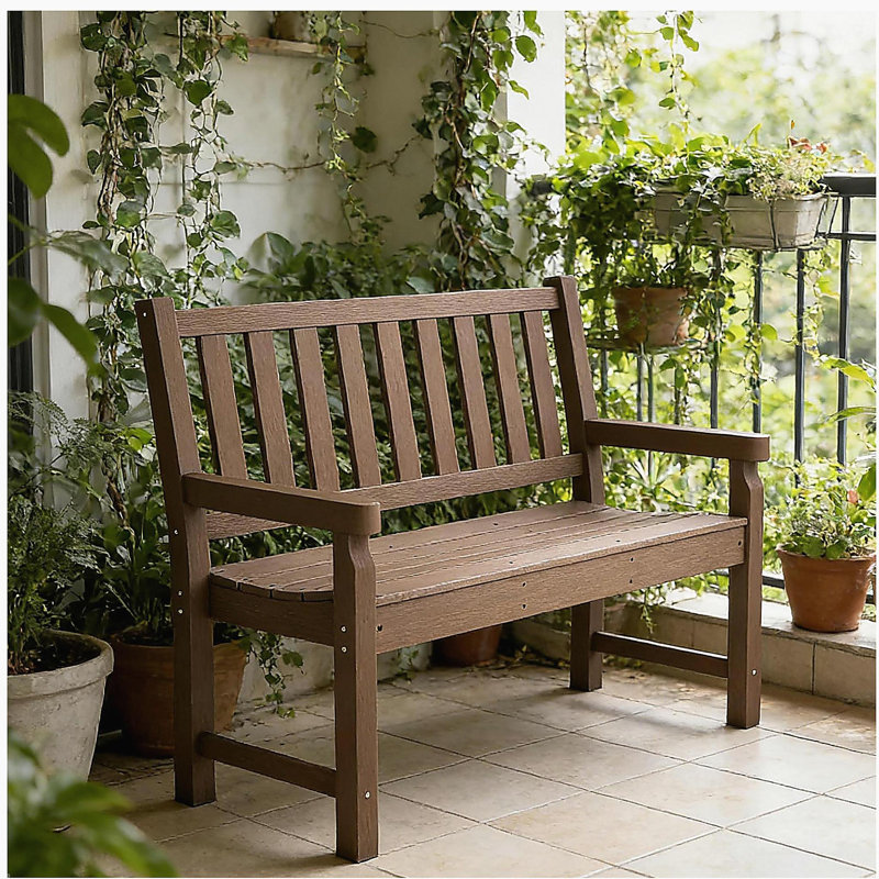 Park Bench,2-Person Porch Bench,Outdoor Bench,Lawn Curved Seat