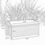Banc de rangement extérieur en rotin en PE avec doublure imperméable et coussin moelleux