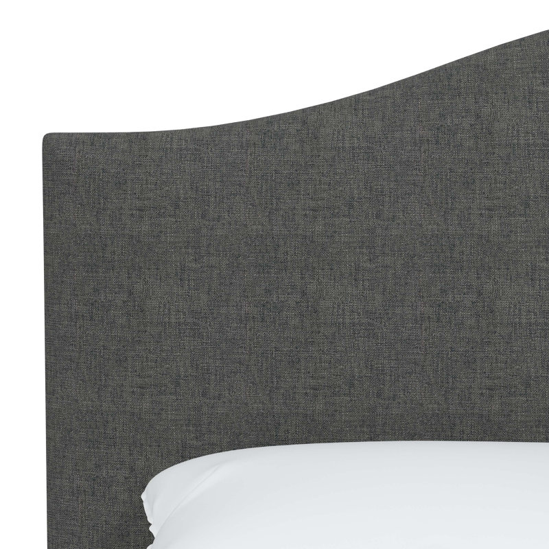 Morris Upholstered Standard Bed, Queen, Zuma Charcoal Textured Linen
