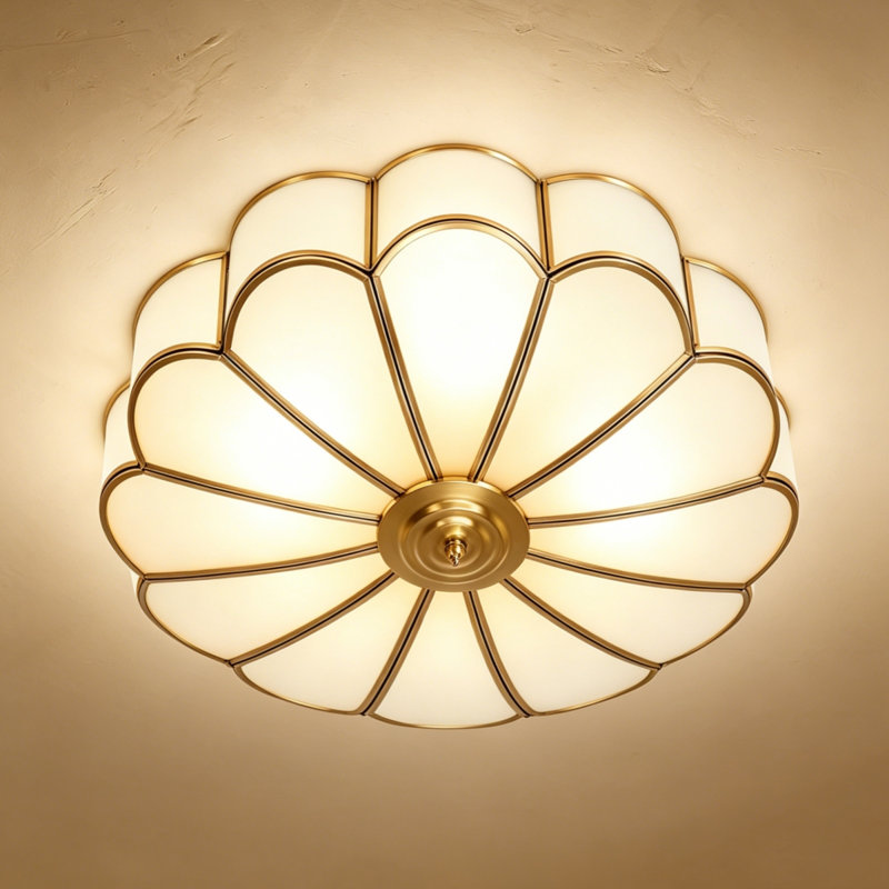 Brass Flush Mount Light 4-Light