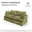 Canapé modulaire rembourré en duvet, canapé convertible Comfty pour siège profond, housses de coussins amovibles-115994704