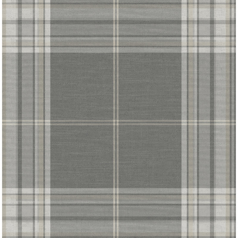 Westley Plaid Wallpaper, Gray
