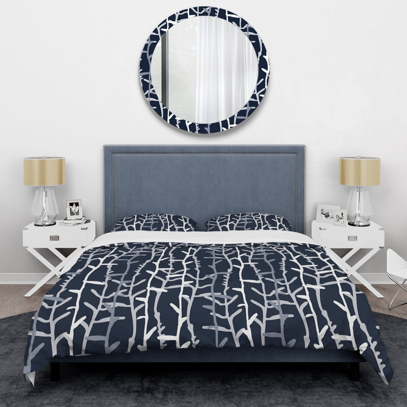 Ensemble de housse de couette en microfibre noir / blanc 2 pièces, Housse de couette simple + 1 taie décorative stan