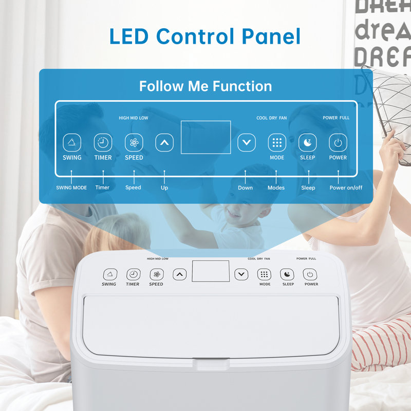 Climatiseur portatif 8 000 BTU avec télécommande Gaomon inclus