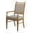 Cipolla Wood Finish Beige Fabric Arm Chair-105513478