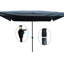 Parasol d'extérieur de 10 pi x 6,5 pi pour cour arrière - tissu imperméable, abat-jour de patio ventilé et imperméable, couleur grise-24213914