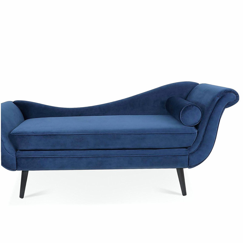 Chaise longue avec accoudoirs à volutes