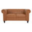 Ensemble de chesterfield en cuir 2 pièces Arlisa - ensemble canapé et causeuse capitonné à boutons-900516648