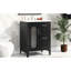 Meuble-lavabo de 24 pouces, en bois massif et noir, deux tiroirs, porte, tablette réglable, lavabo en céramique, verre, autoportant, style moderne, grand meuble-lavabo de 24 po avec une armoire en verre lisse-130603197