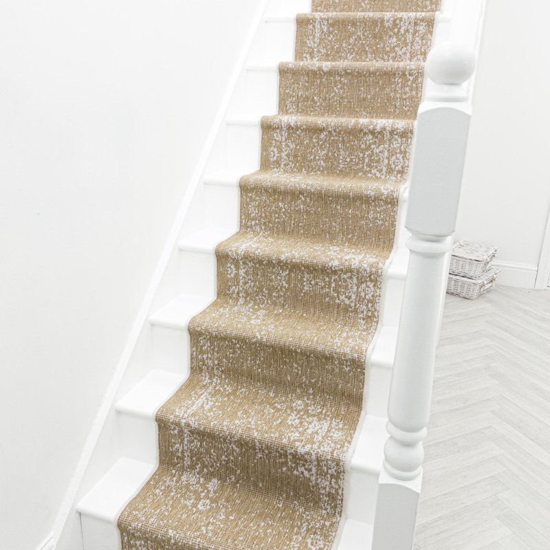 Stair Runner Abstract Flatweave Area Rug, Runner 60 x 450 cm