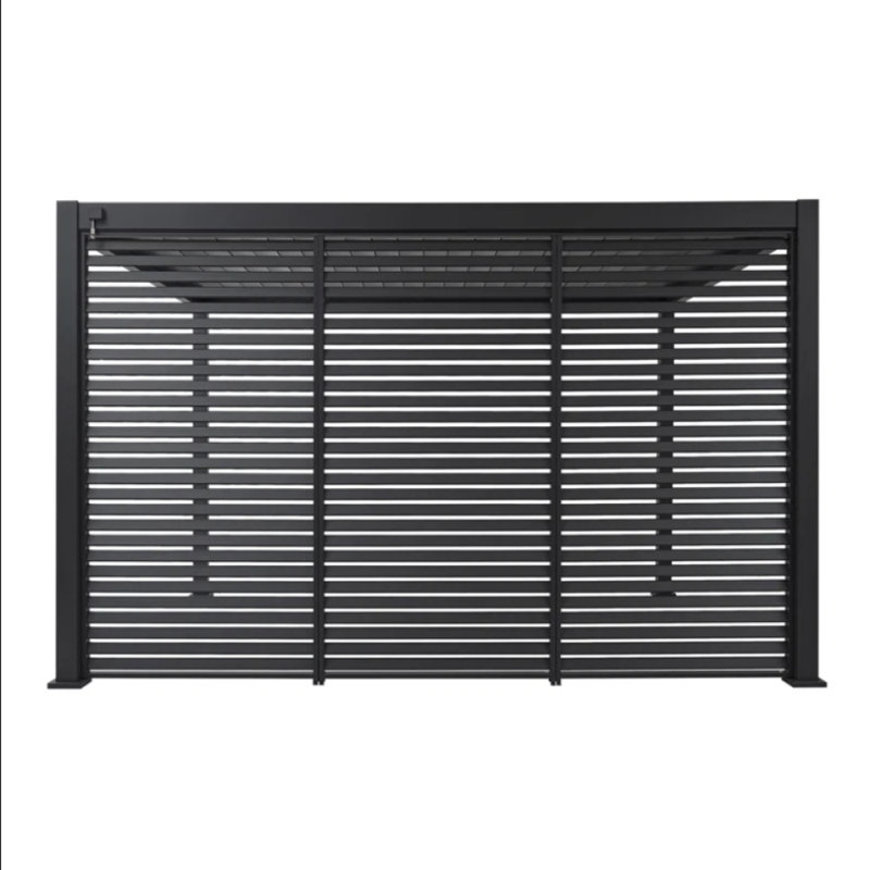 Pare-soleil à persiennes en aluminium, Noir, 1/3 x 13 pi